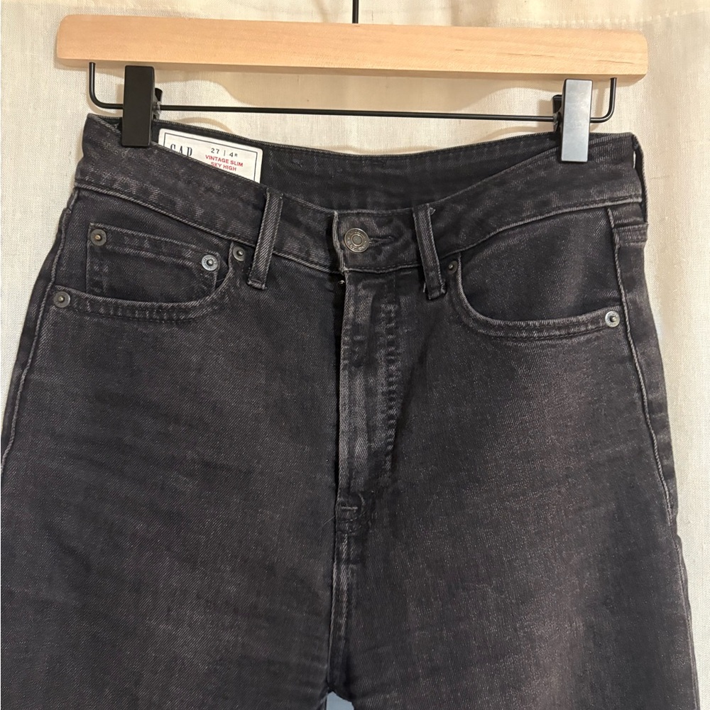 GAP Vintage Slim High Rise Black Jeans